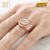 Nhẫn Kỳ Lân Crown vàng hồng Au750 đính kim cương