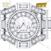 Nhẫn Kỳ Lân Crown vàng trắng Au750 đính kim cương