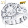Nhẫn Kỳ Lân Crown vàng trắng Au750 đính kim cương