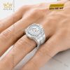 Nhẫn Kỳ Lân Crown vàng trắng Au750 đính kim cương