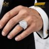 Nhẫn Kỳ Lân Crown vàng trắng Au750 đính kim cương