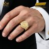 Nhẫn Kỳ Lân Crown vàng vàng Au750 đính kim cương