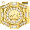 Nhẫn Kỳ Lân Crown vàng vàng Au750 đính kim cương