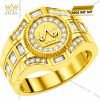 Nhẫn Kỳ Lân Crown vàng vàng Au750 đính kim cương