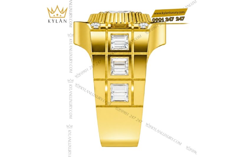 Nhẫn Kỳ Lân Crown vàng vàng Au750 đính kim cương