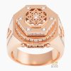 Nhẫn Hublot vàng hồng nguyên khối Au750 đính kim cương