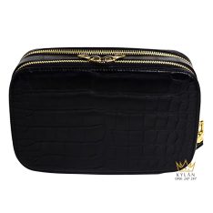 Túi Clutch Da Cá Alligator Black