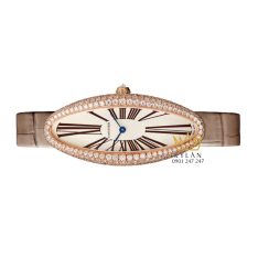 Đồng hồ Cartier Baignoire Allongée vàng hồng vành kim cương