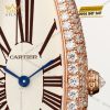 Đồng hồ Cartier Baignoire Allongée vàng hồng vành kim cương