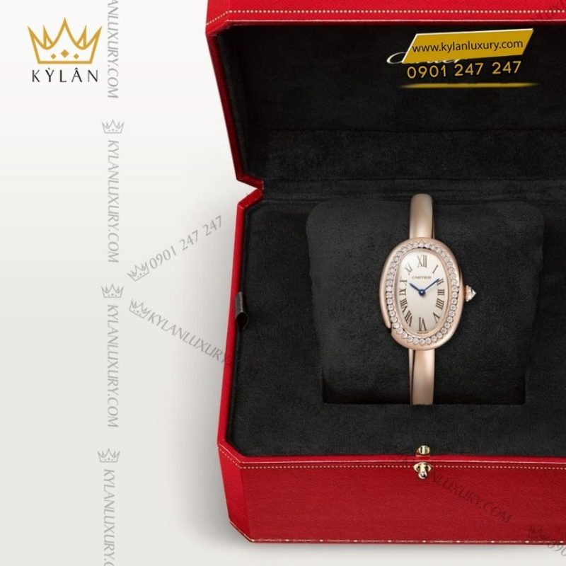 Đồng hồ Cartier Baignoire vàng hồng 18K