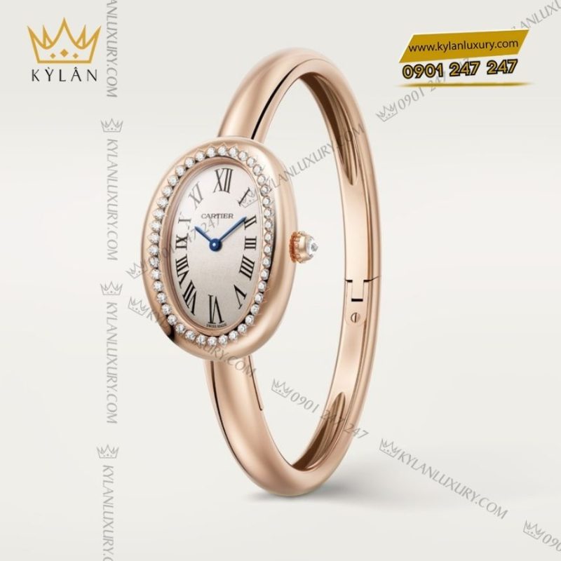 Đồng hồ Cartier Baignoire vàng hồng 18K