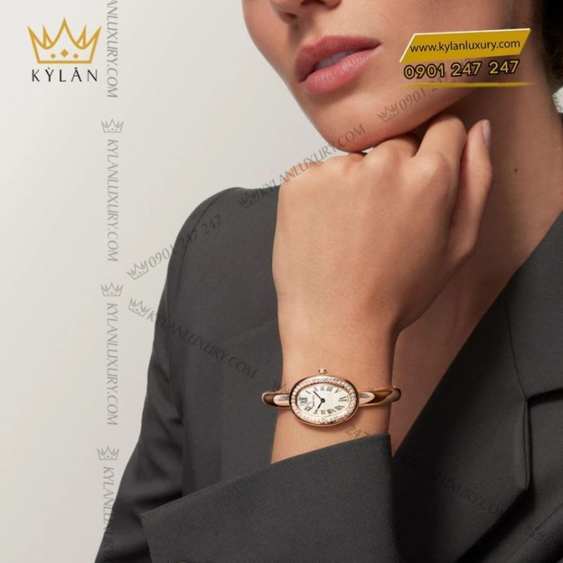 Đồng hồ Cartier Baignoire vàng hồng 18K