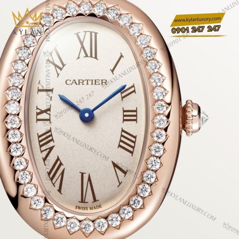 Đồng hồ Cartier Baignoire vàng hồng 18K