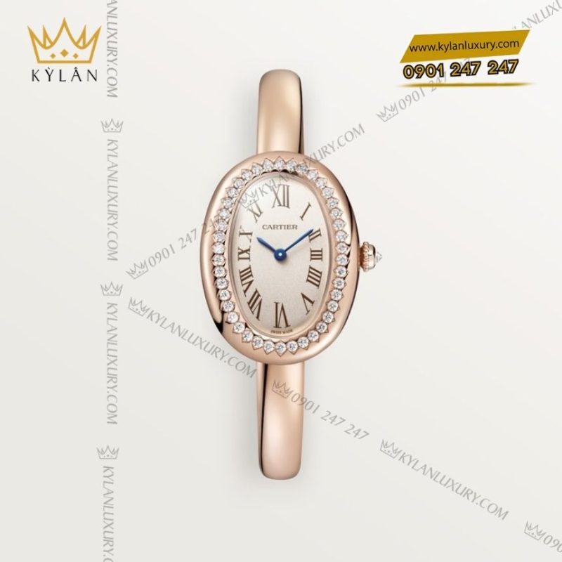 Đồng hồ Cartier Baignoire vàng hồng 18K