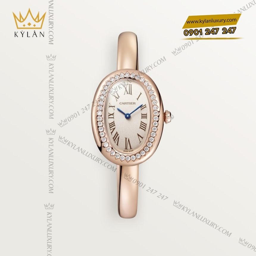 Kỳ Lân Luxury cartier baignoire vang hong 18k 9 Đồng hồ Cartier Baignoire vàng hồng 18K