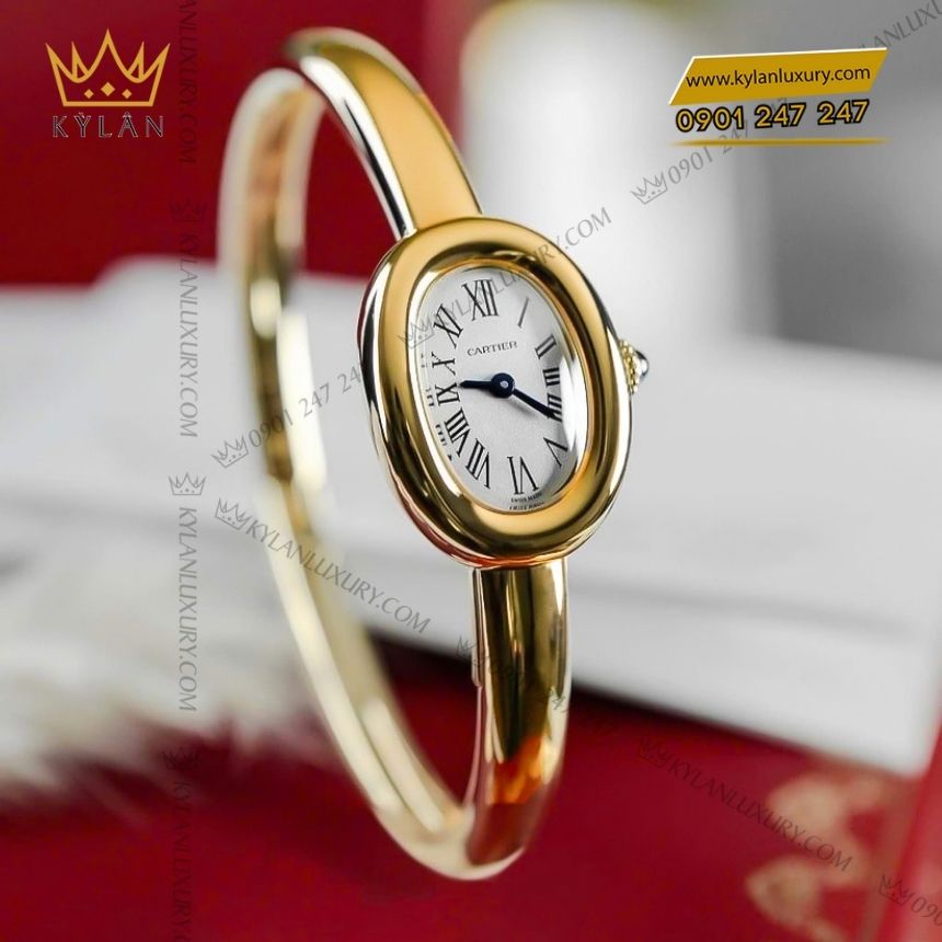 Kỳ Lân Luxury cartier baignoire vang vang 18k 2 Đồng hồ Cartier Baignoire vàng vàng 18K