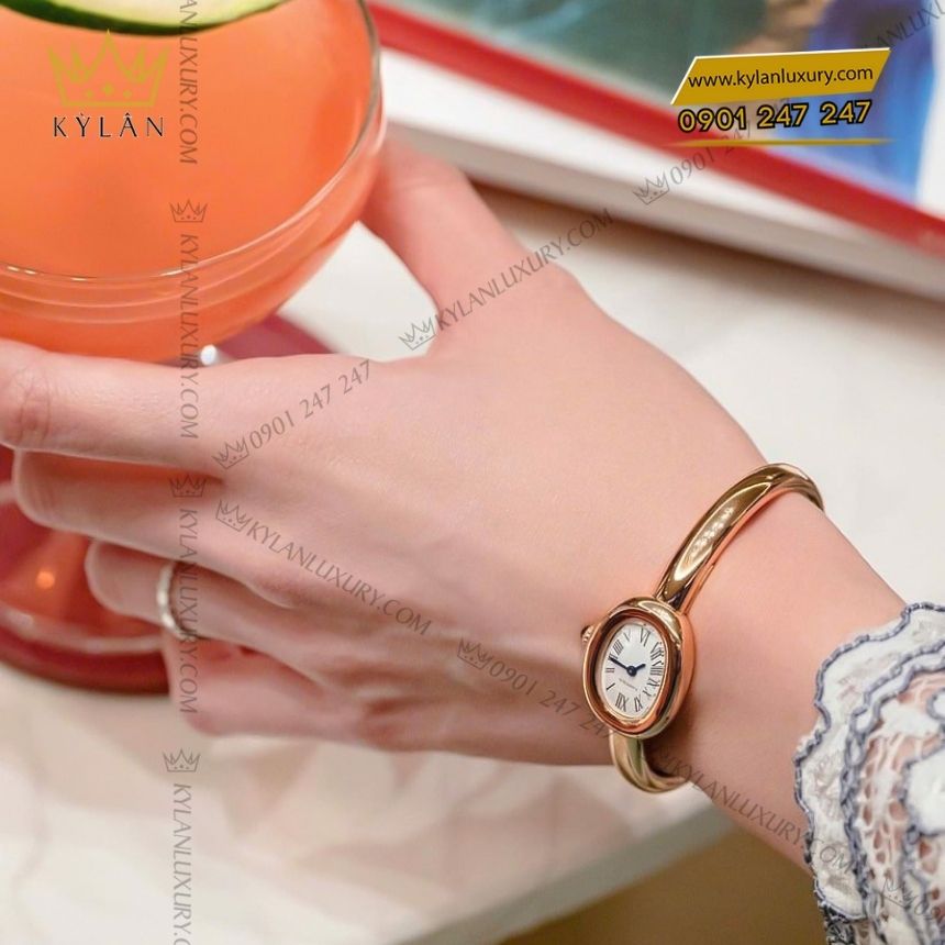 Kỳ Lân Luxury cartier baignoire vang vang 18k 6 Đồng hồ Cartier Baignoire vàng vàng 18K