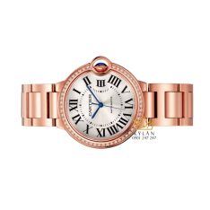 Đồng hồ Cartier Ballon Bleu 36mm vàng hồng đính kim cương