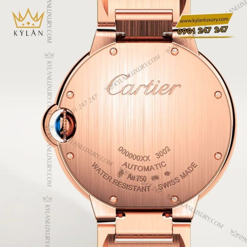 Đồng hồ Cartier Ballon Bleu 36mm vàng hồng đính kim cương
