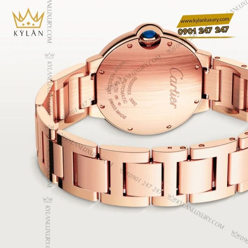 Đồng hồ Cartier Ballon Bleu 36mm vàng hồng đính kim cương