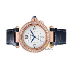 Đồng hồ Cartier Pasha de Cartier vàng hồng vành kim cương