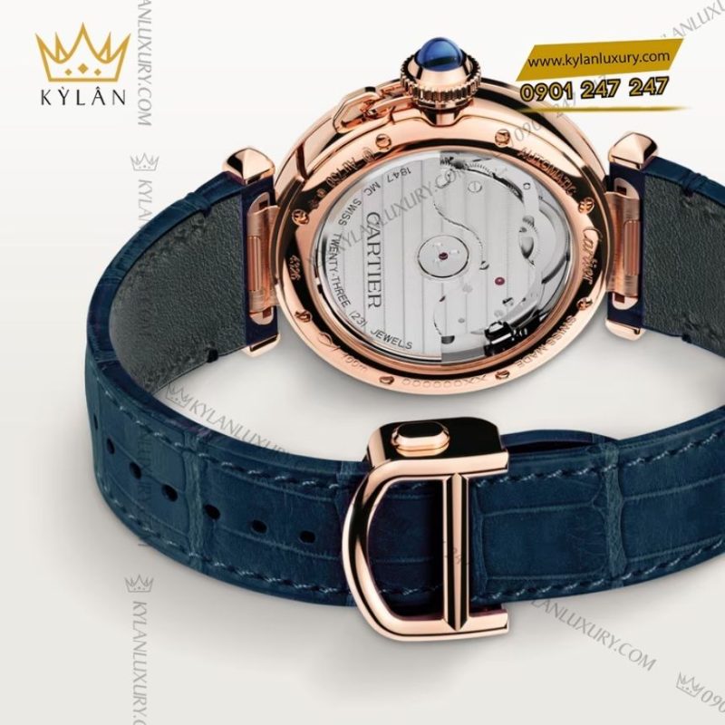 Đồng hồ Cartier Pasha de Cartier vàng hồng vành kim cương