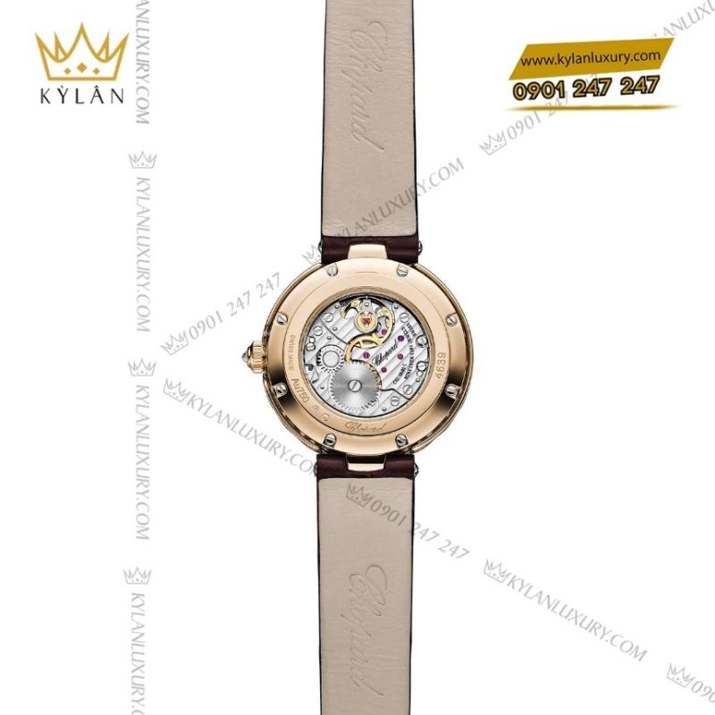 Đồng hồ Chopard L’Heure du Diamant vàng hồng mặt đá mắt hổ