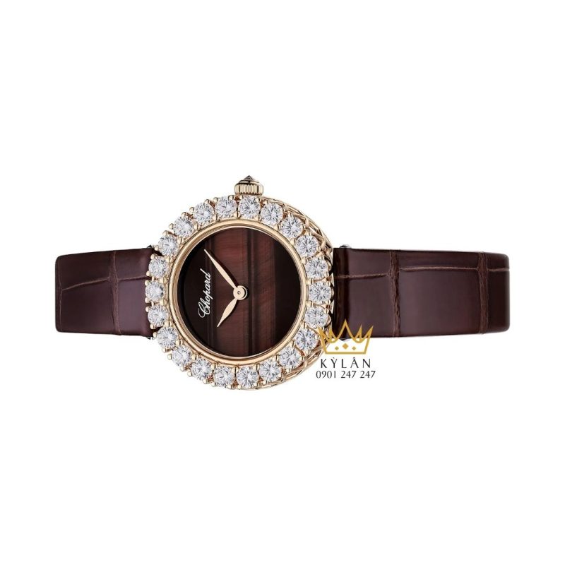 Đồng hồ Chopard L’Heure du Diamant vàng hồng mặt đá mắt hổ