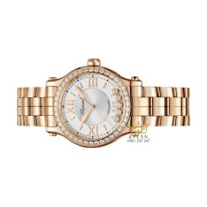 Đồng hồ Chopard Happy Sport vàng hồng vành kim cương 275378-5004