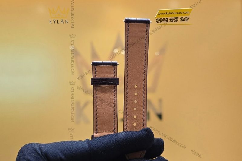 Dây da Rolex đen – nâu sẫm