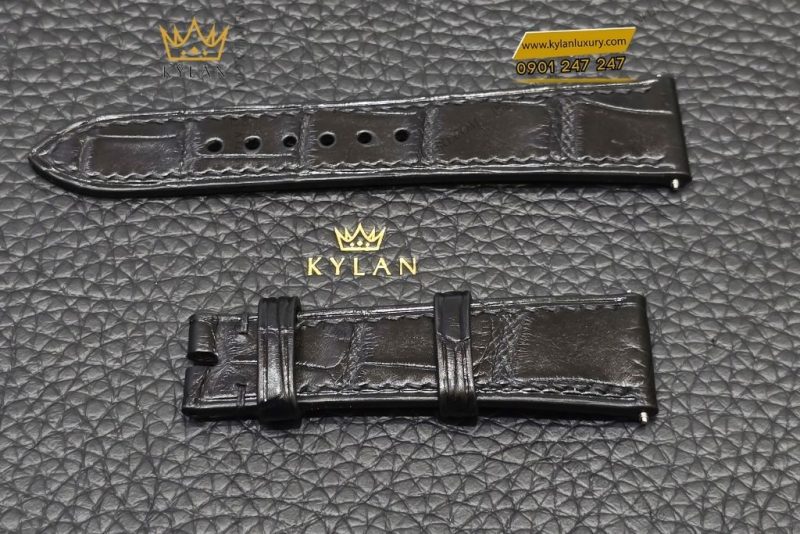 Dây da Rolex đen – nâu sẫm