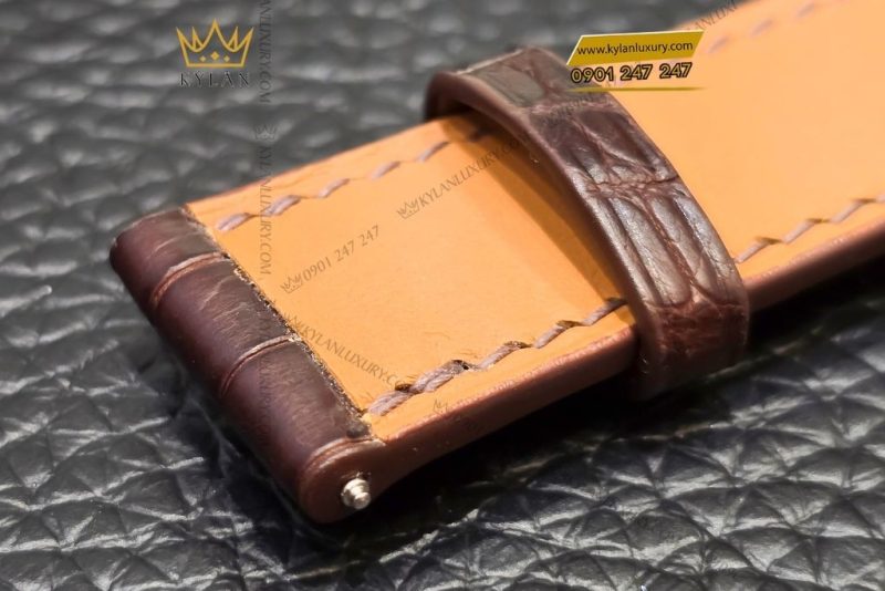Dây da Rolex đen – nâu sẫm