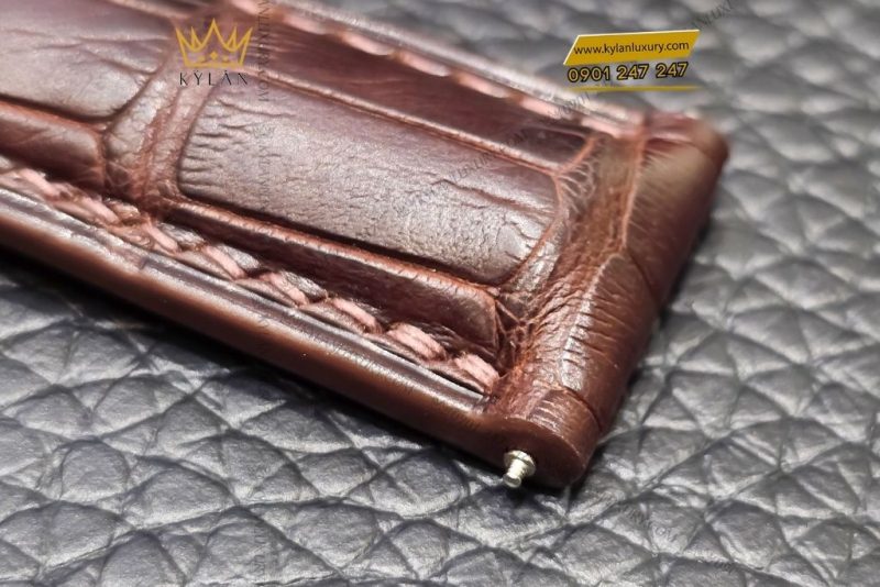 Dây da Rolex đen – nâu sẫm