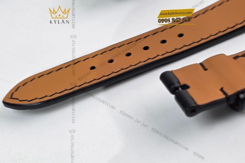 Dây đồng hồ da cá đen – nâu sẫm