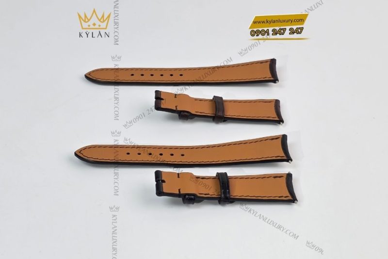 Dây đồng hồ da cá đen – nâu sẫm