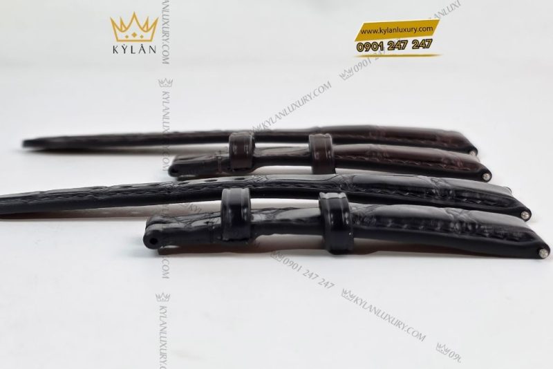 Dây đồng hồ da cá đen – nâu sẫm