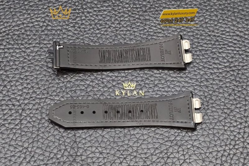 Dây đồng hồ Hublot đen bóng