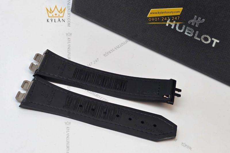 Dây đồng hồ Hublot đen bóng