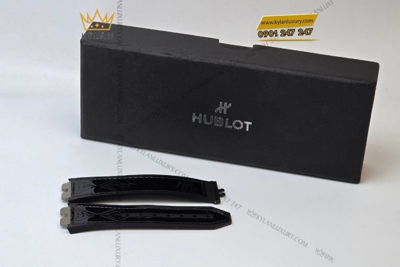 Dây đồng hồ Hublot đen bóng