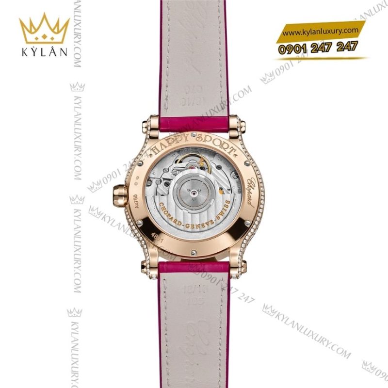 Đồng hồ Chopard Happy Sport Joaillerie kim cương sapphire hồng 274891-5028