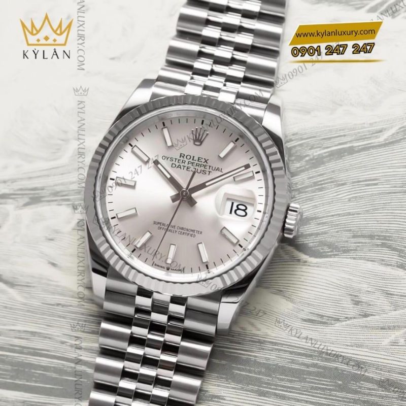 Đồng hồ Rolex Datejust 41 mặt số bạc 126334-0004