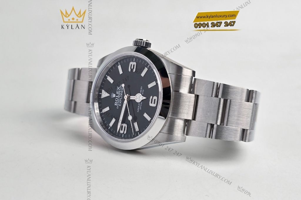 Kỳ Lân Luxury dong ho rolex explorer 40 224270 0001 12 Đồng hồ Rolex Explorer 40 mặt số đen 224270-0001