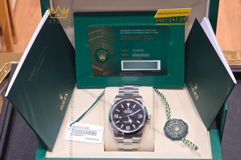 Đồng hồ Rolex Explorer 40 mặt số đen 224270-0001