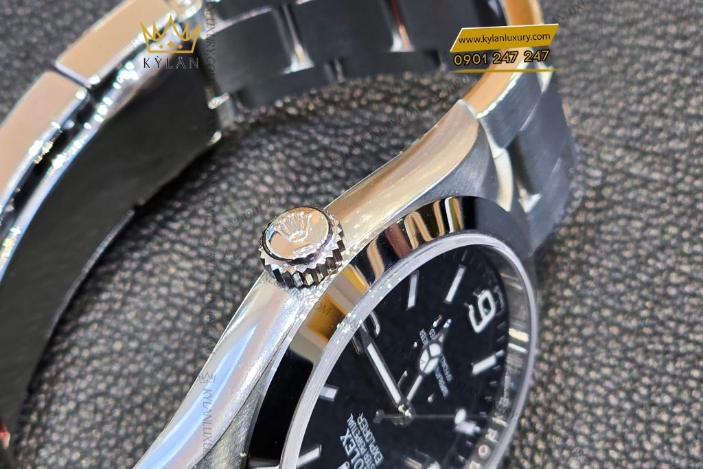Kỳ Lân Luxury dong ho rolex explorer 40 224270 0001 4 Đồng hồ Rolex Explorer 40 mặt số đen 224270-0001