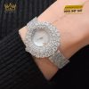 Đồng hồ vàng trắng Au750 đính kim cương 6ly3