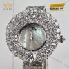 Đồng hồ vàng trắng Au750 đính kim cương 6ly3