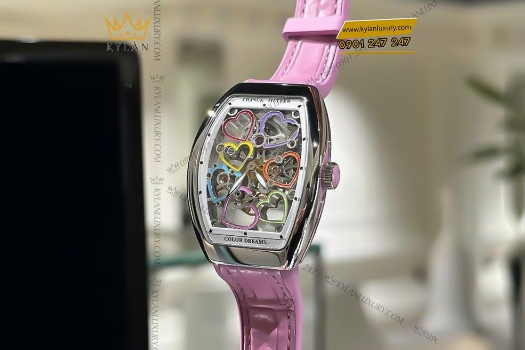 Kỳ Lân Luxury franck muller color dreams heart skeleton 2 Đồng hồ Franck Muller Color Dreams Heart Skeleton
