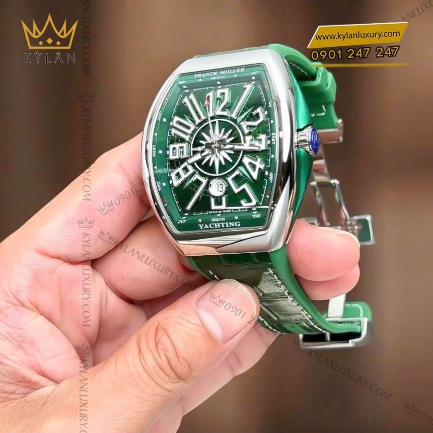 Kỳ Lân Luxury franck muller vanguard yachting v45 green 4 Đồng hồ Franck Muller Vanguard Yachting V45 Green