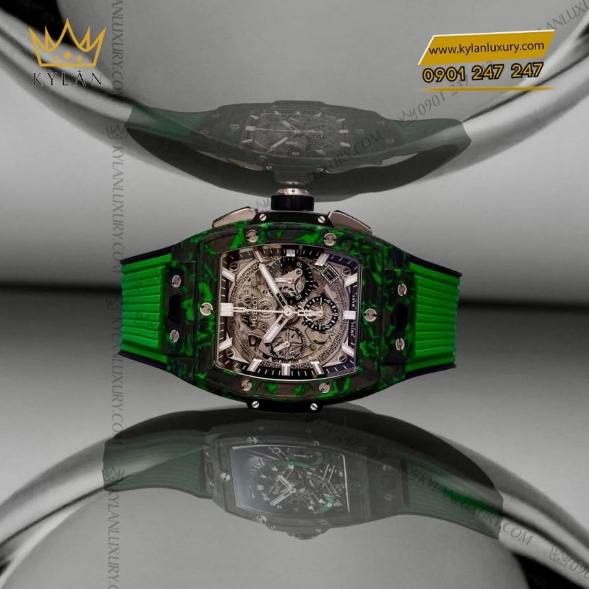Kỳ Lân Luxury hublot spirit of big bang carbon green 42mm 4 Đồng hồ Hublot Spirit of Big Bang Carbon Green 42mm