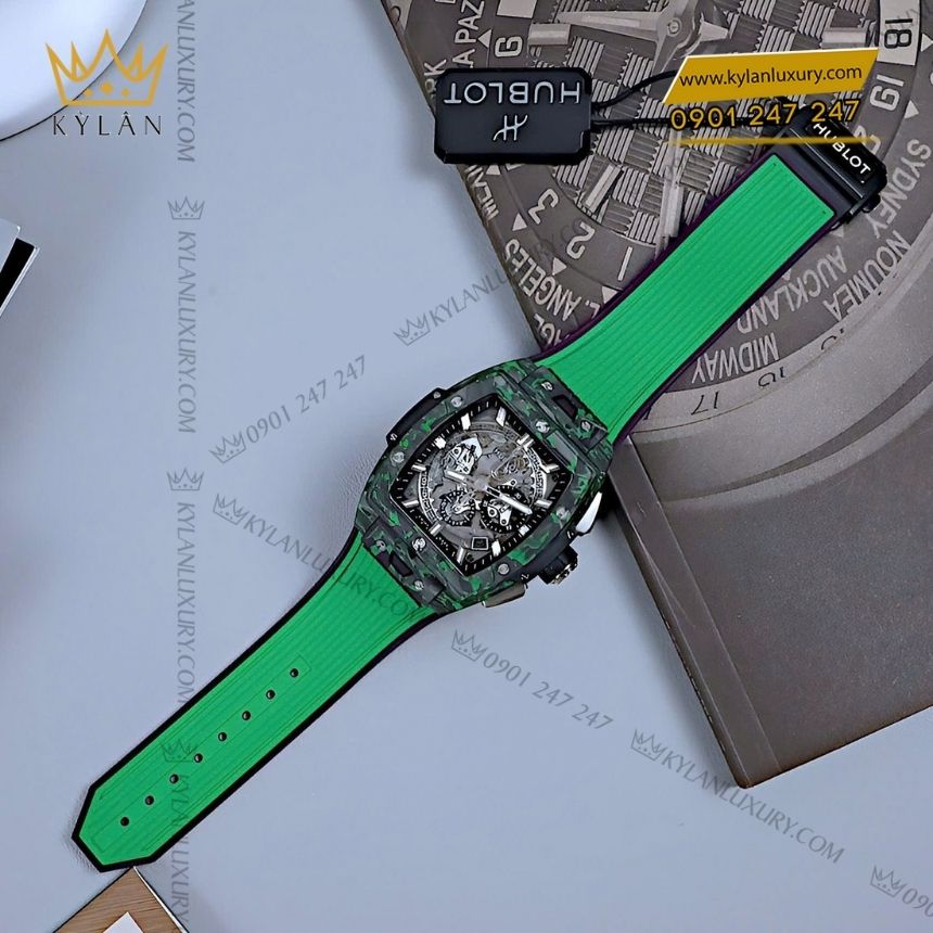 Kỳ Lân Luxury hublot spirit of big bang carbon green 42mm 7 Đồng hồ Hublot Spirit of Big Bang Carbon Green 42mm